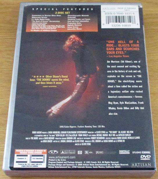 THE DOORS Oliver Stone Special Edition 2xDVD [bb top shelf]