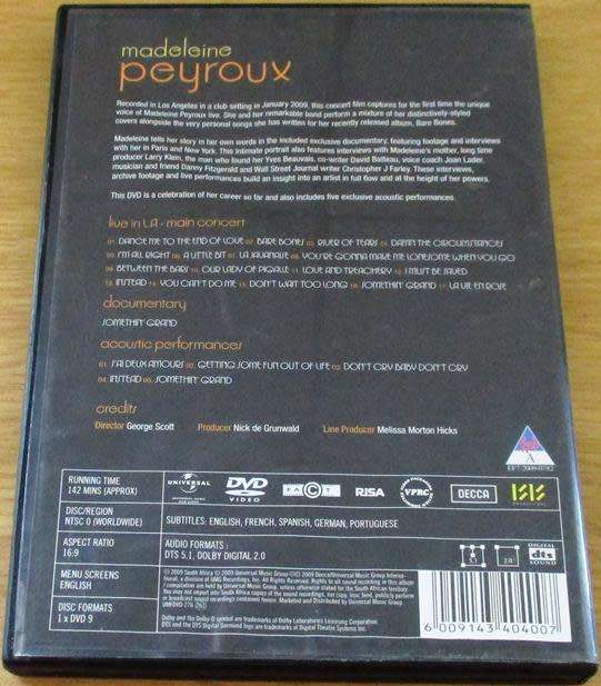 MADELEINE PEYROUX Somethin` Grand DVD