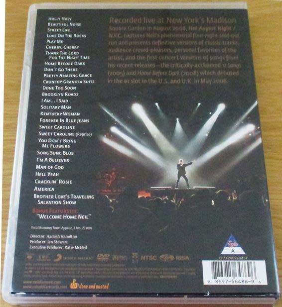 NEIL DIAMOND Hot August Night / NYC DVD