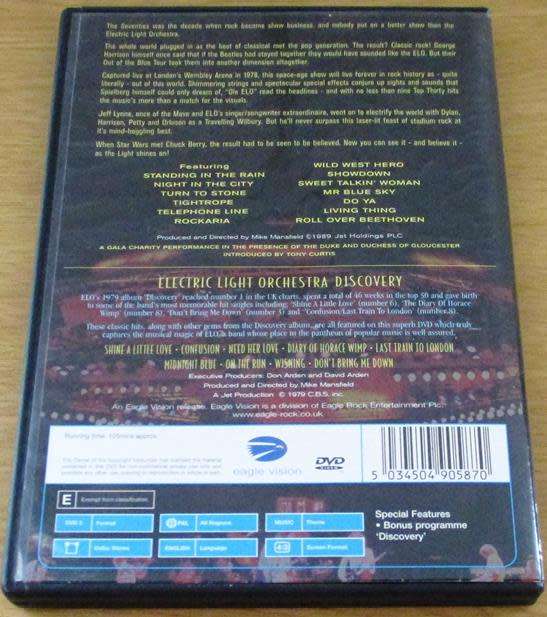ELO ELECTRIC LIGHT ORCHESTRA Out of the Blue Live at Wembley  DVD