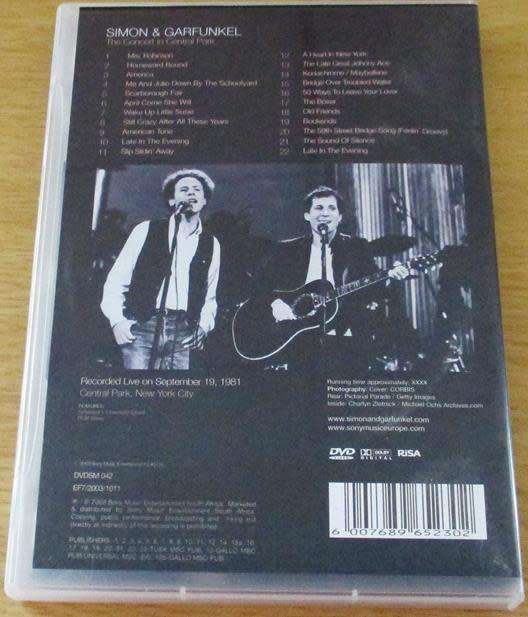 SIMON and GARFUNKEL  The Concert in Central Park DVD