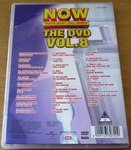 NOW THAT`S WHAT I CALL MUSIC THE DVD Vol. 8 DVD