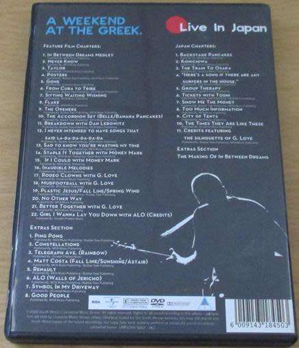 JACK JOHNSON and FRIENDS A Weekend at the Greek + Live in Japan 2xDVD