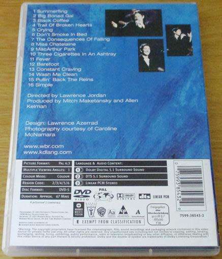 K.D. LANG Live by Request DVD