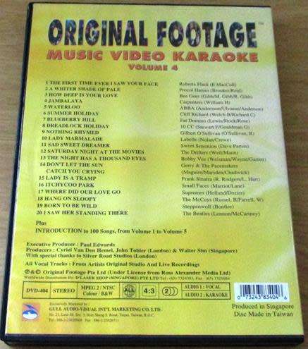 MUSIC VIDEO KARAOKE Volume 4 DVD