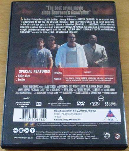 CULT FILM: KISS OF DEATH Nicholas Cage Samuel L Jackson DVD [DVD BOX 4]