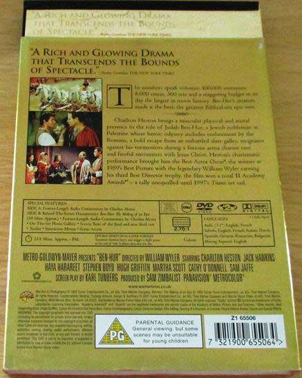 CULT FILM: BEN-HUR Single Disc Version with slipcase DVD [DVD BOX 5]