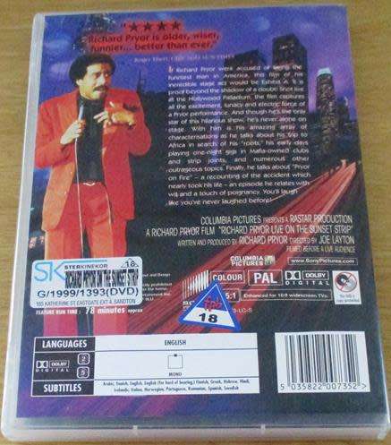 CULT FILM: RICHARD PRYOR Live at the Sunset Strip DVD [DVD BOX 5]