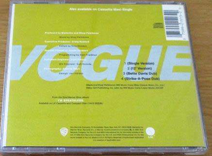MADONNA Vogue IMPORT CD Single
