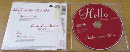 SHAKESPEARS SISTER Hello (Turn Your Radio On) CD Single [msr]