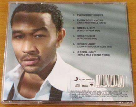 JOHN LEGEND Everybody Knows / Green Light CD Single