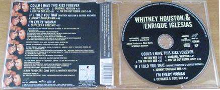 WHITNEY HOUSTON & ENRIQUE IGLESIAS Could I Have this Kiss Together CD Single South African Release