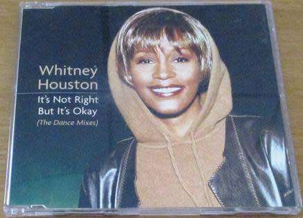 WHITNEY HOUSTON It`s not Right But It`s Okay  CD Single South African Release