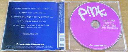 PINK Get the Party Started The Remixes CD Single South African Release