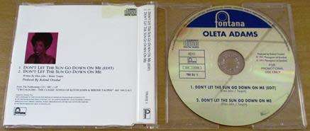OLETTA ADAMS Don`t Let the Sun Go Down on Me CD Single
