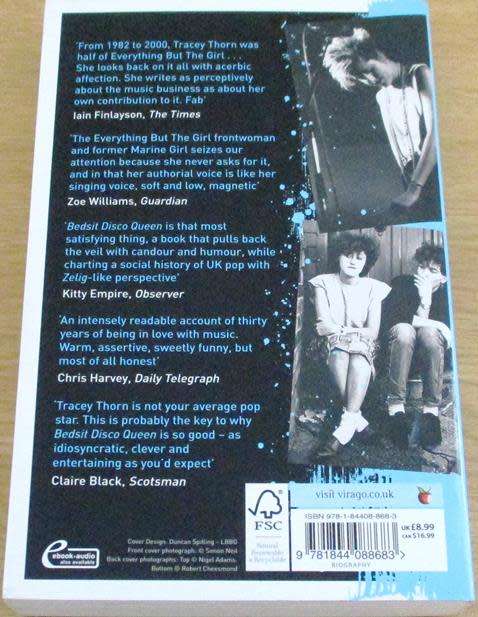 TRACEY THORN Bedsit Disco Queen BOOK