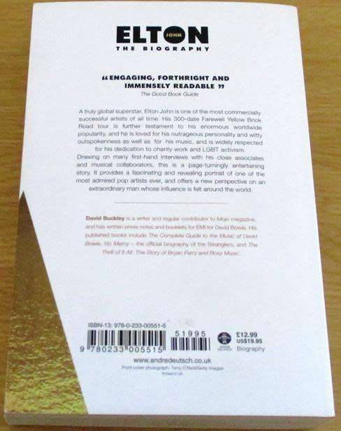 ELTON JOHN The Biography by David Buckley Softcover BOOK
