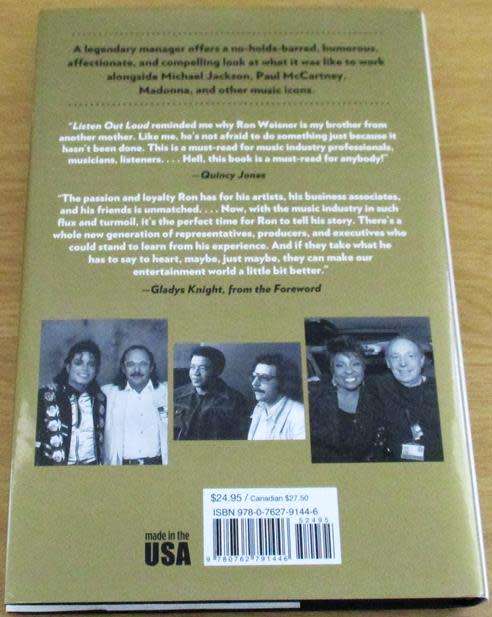 LISTEN OUT LOUD A Life of Music-Managing McCartney Madonna + Michael Jackson RON WEISNAR BOOK