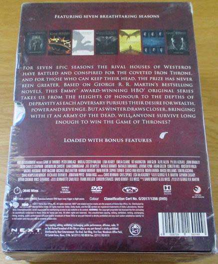 GAME OF THRONES Seasons 1-7 DVD Box Set