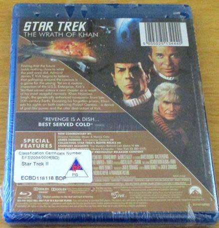 STAR TREK The Wrath of Khan BLU RAY