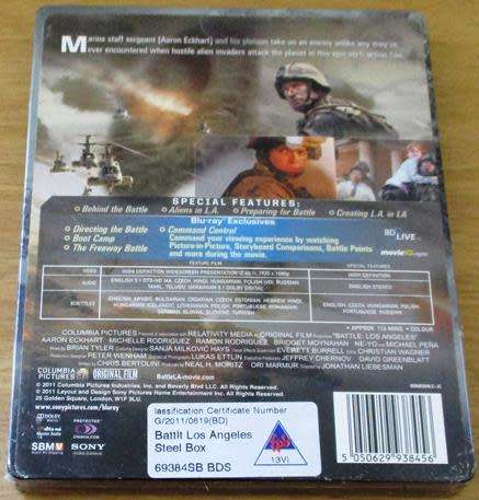 WORLD INVASION: BATTLE LOS ANGELES STEELBOOK BLU RAY