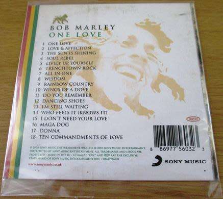 BOB MARLEY One Love card sleeve CD