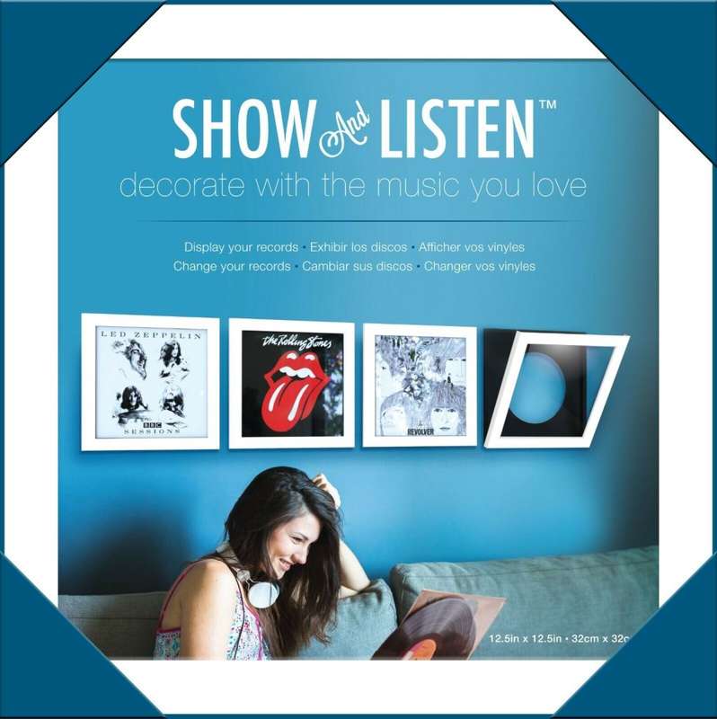 SHOW & LISTEN ALBUM COVER INTERCHANGEABLE DISPLAY FRAME - WHITE (31.75 x 31.75cm) ONE FRAME ONLY