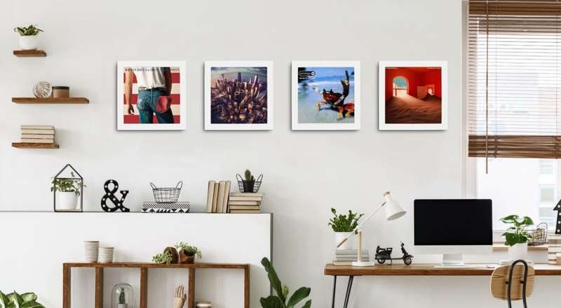 SHOW & LISTEN ALBUM COVER INTERCHANGEABLE DISPLAY FRAME - WHITE (31.75 x 31.75cm) ONE FRAME ONLY