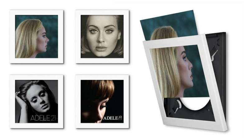 SHOW & LISTEN ALBUM COVER INTERCHANGEABLE DISPLAY FRAME - WHITE (31.75 x 31.75cm) ONE FRAME ONLY