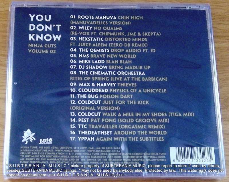 NINJA CUTS Volume 2 You Dont Know Cat# CDJUST 240