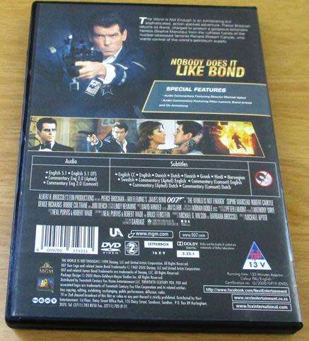 CULT FILM: 007 THE WORLD IS NOT ENOUGH DVD [DVD BOX 1]
