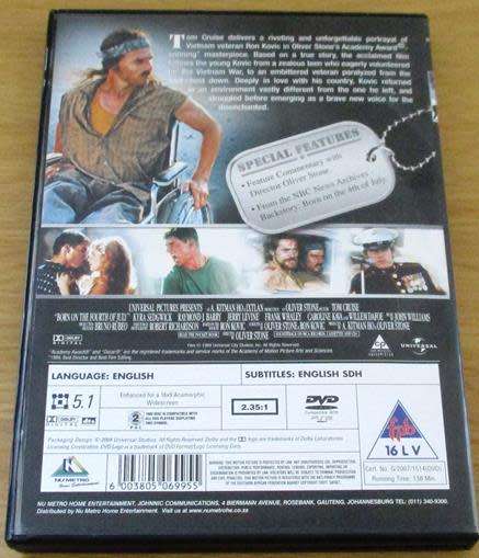 CULT FILM: BORN ON THE FOURTH OF JULY Special Edition Tom Cruise DVD  [DVD BOX 2]