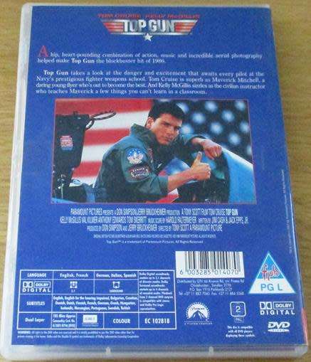 CULT FILM: TOP GUN Tom Cruise Kelly McGillis DVD  [DVD BOX 3]