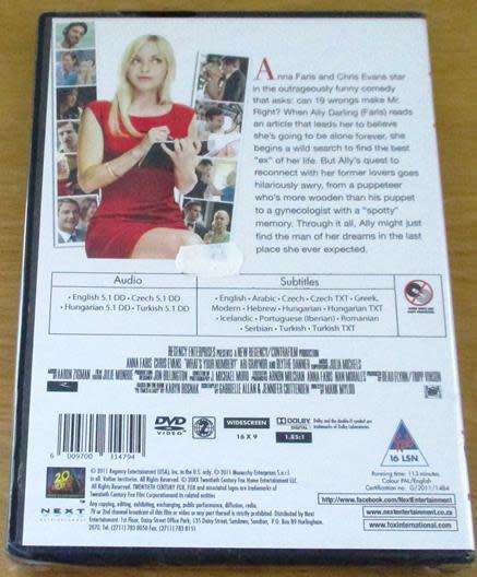 CULT FILM: WHAT`S YOUR NUMBER? Chris Evans Anna Faris DVD  [DVD BOX 3]