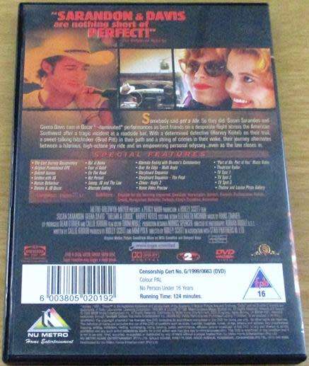CULT FILM: THELMA & LOUISE Susan Sarandon Geena Davies DVD [DVD BOX 4]