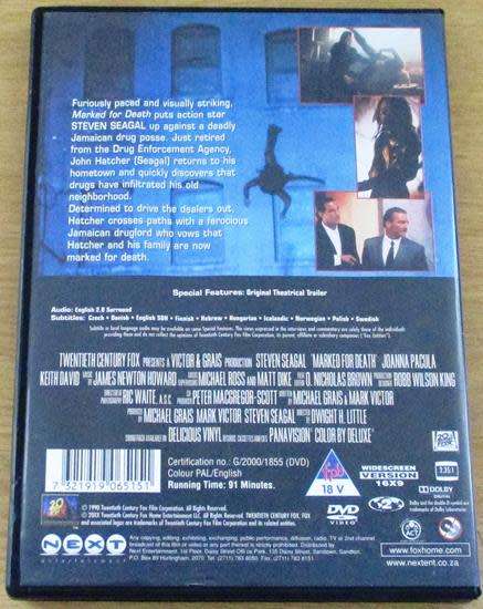 CULT FILM: MARKED FOR DEATH Steven Seagal DVD [DVD BOX 4]
