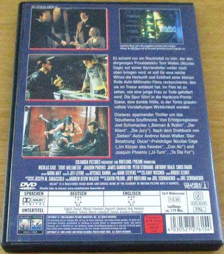 CULT FILM: 8mm Nicholas Cage DVD [DVD BOX 4]