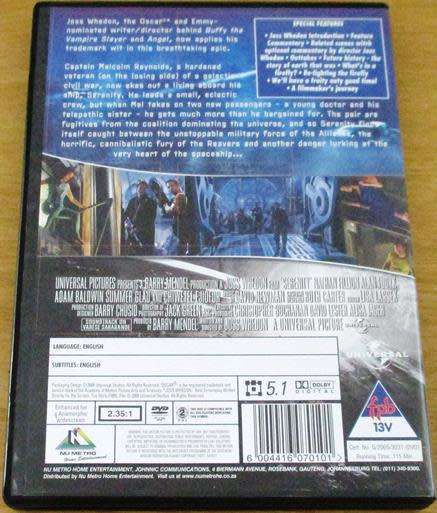 CULT FILM: SERENITY DVD [DVD BOX 5]