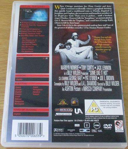 CULT FILM: SOME LIKE IT HOT Special Edition Marilyn Monroe Tony Curtis DVD [BBOX 6]