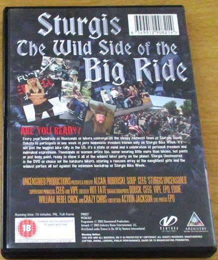CULT FILM: STURGIS The Rally Uncensored DVD [BBOX 7]