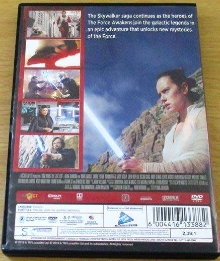 CULT FILM: STAR WARS The Last Jedi DVD [BBOX 8]