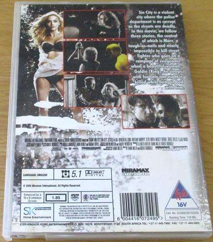 CULT FILM: SIN CITY DVD [BBOX 8]