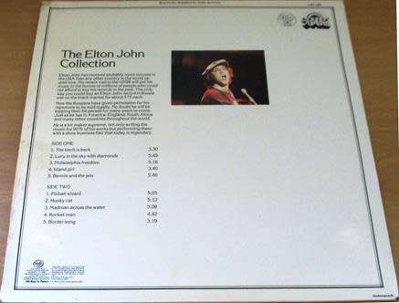 ELTON JOHN The Elton John Collection LP VINYL Record