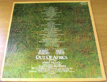 OUT OF AFRICA O.S.T. LP VINYL Record