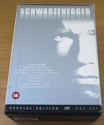 SCHWARZENEGGER BOX SET 4xDVD BOX SET Total Recall, Raw Deal, Red Sonja, Red Heat  [BBOX 10]
