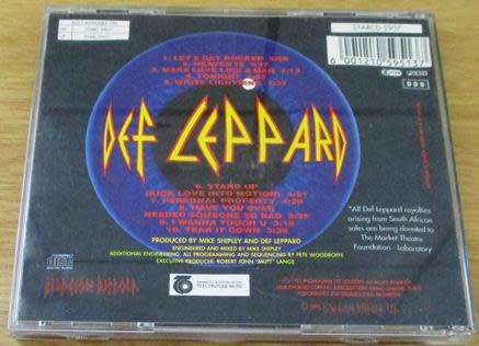 DEF LEPPARD Adrenalize South African Release CD