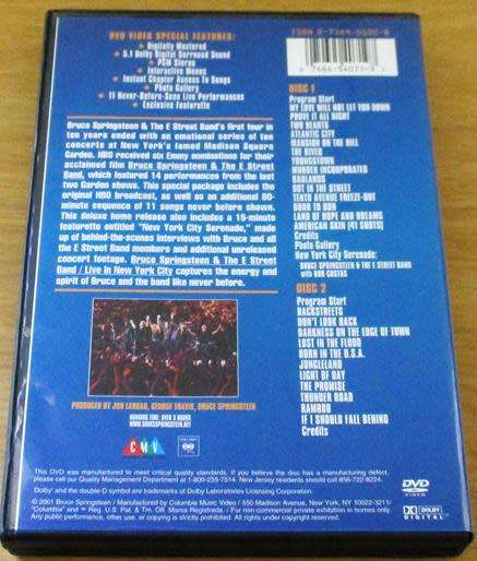 BRUCE SPRINGSTEEN & THE E STREET BAND Live in New York City 2xDVD