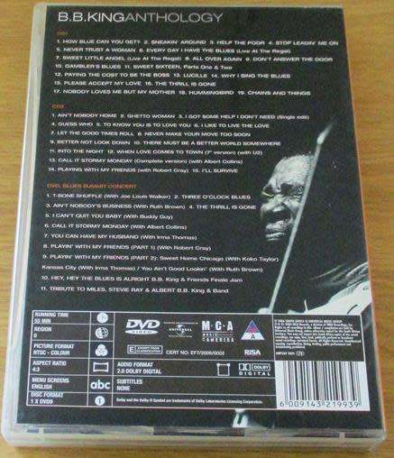 B B KING Anthology 2xCD+DVD Sound and Vision BOX SET