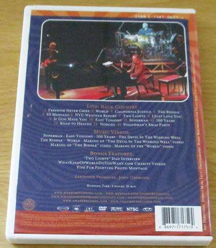 FIVE FOR FIGHTING Live Back Country DVD
