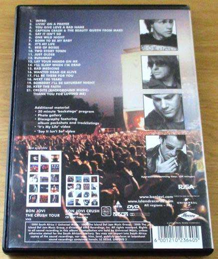 BON JOVI The Crush Tour DVD